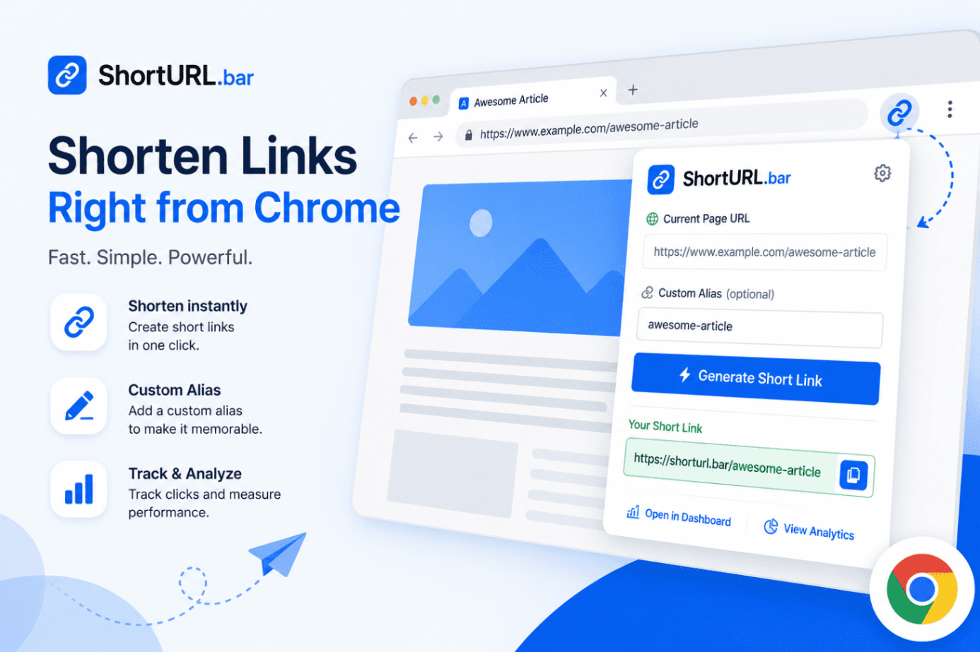 How to Use the ShortURL.bar Chrome Extension